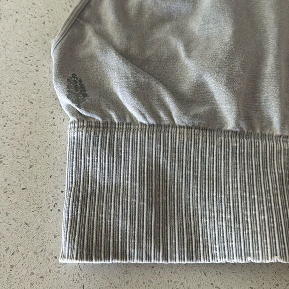 NWOT Free People Good Karma Hi Neck Gray M/L Sports Bra Top Movement Gym - Picture 8 of 16